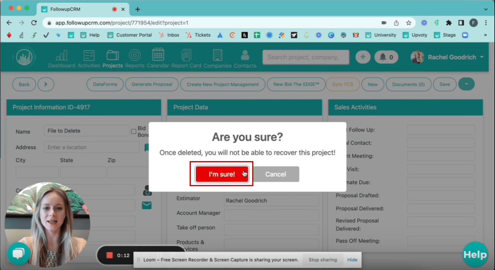 How To Delete A Project